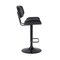 Armen Living Brooklyn Adjustable Swivel Black Faux Leather and Black Wood Bar Stool with Black Base LCBRBABLBL - alternate 7